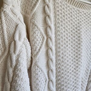 Wild Fable Cream Cable Knit Sweater